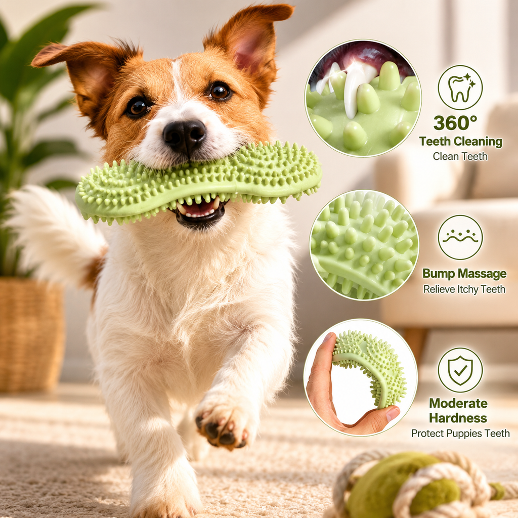 Bite-Resistant Dog Toy Ball for Interactive Chewing
